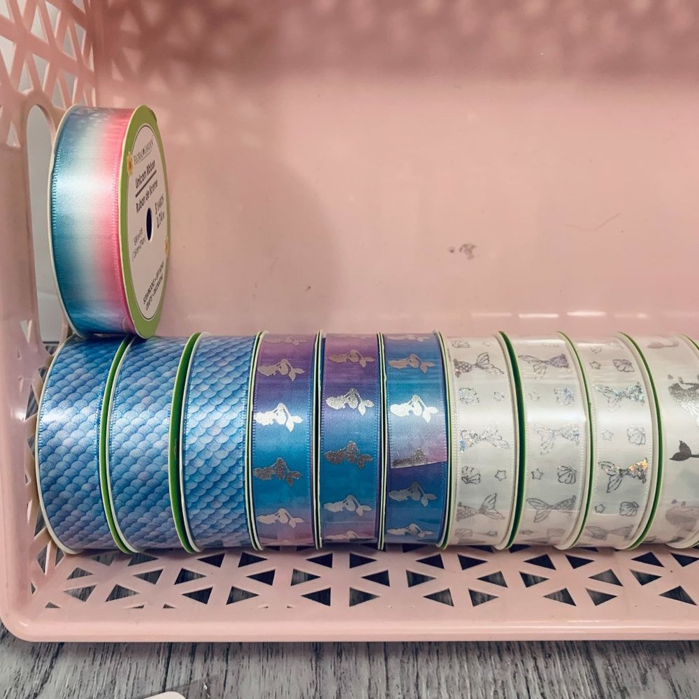 Ribbon Lot Mermaid Cute Lace Shine Satin And More Crafts DIY  #6 - Picture 2 of 8
